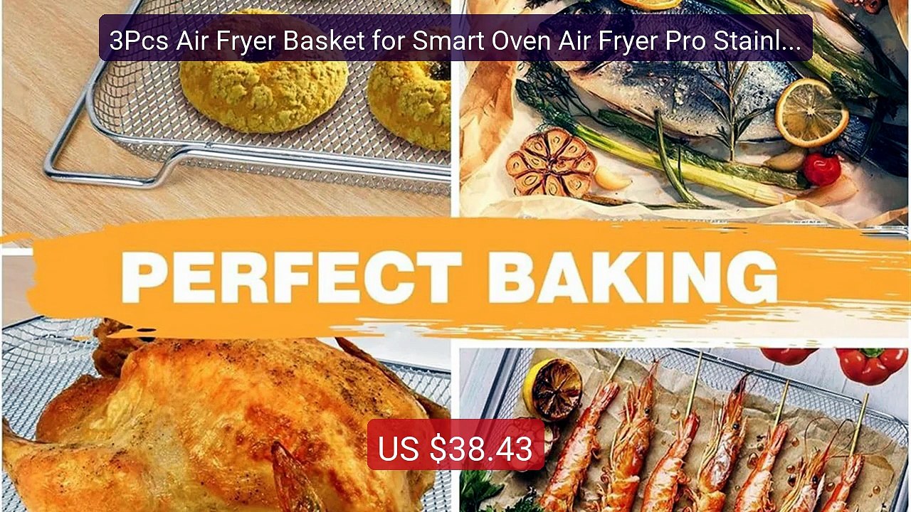 3Pcs Air Fryer Basket for Smart Oven Air Fryer Pro Stainless M... -- Hot Deal 2026 | Limited Offer!