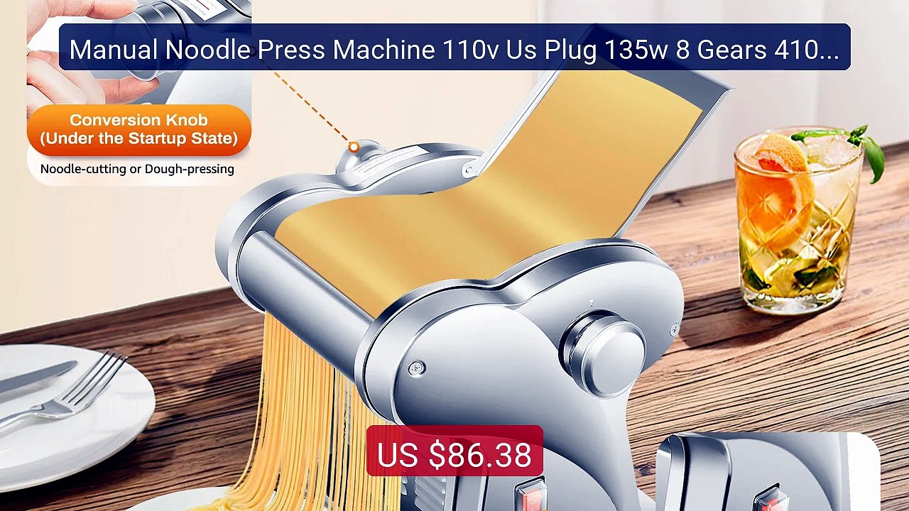 Manual Noodle Press Machine 110v Us Plug 135w 8 Gears 410 Stainles... -- Best Deal 2026 | Shop Now!