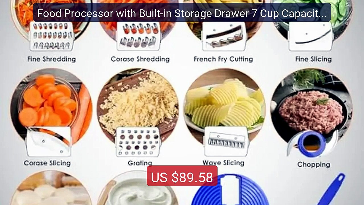 Food Processor with Built-in Storage Drawer 7 Cup Capacity 10... -- Amazing Value 2026 | Must Have!