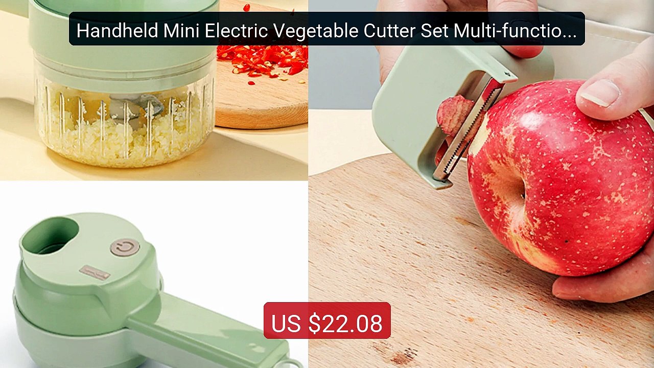 Handheld Mini Electric Vegetable Cutter Set Multi-function Fo... -- Amazing Value 2026 | Must Have!