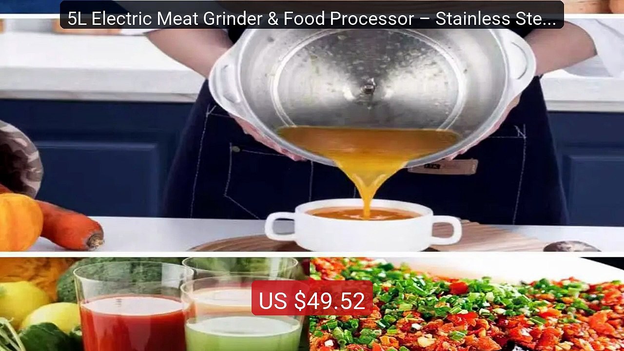 5L Electric Meat Grinder & Food Processor – Stainless Steel Multifu... -- Top Rated 2026 | Buy Now!