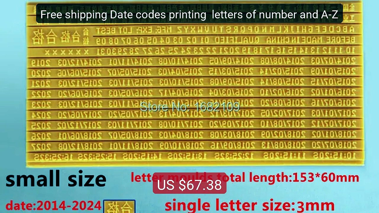 Free shipping Date codes printing  letters of number and A-Z -- Top Rated 2026 | Buy Now!