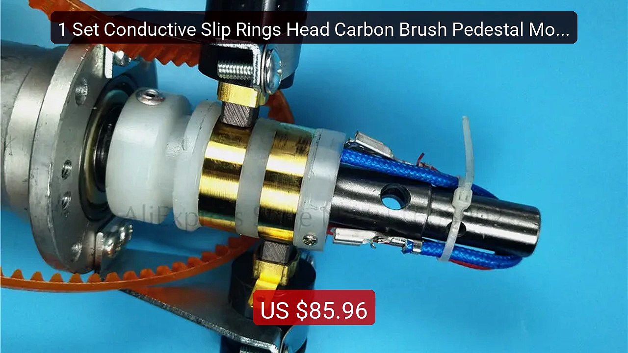 1 Set Conductive Slip Rings Head Carbon Brush Pedestal Motor Assem... -- Best Deal 2026 | Shop Now!