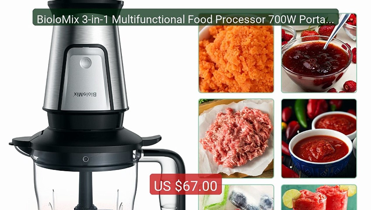 BioloMix 3-in-1 Multifunctional Food Processor 700W Portable Juicer... -- Top Rated 2026 | Buy Now!
