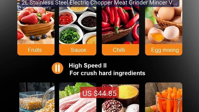 2L Stainless Steel Electric Chopper Meat Grinder Mincer Vegeta... Hot Deal 2026 | Limited Offer!