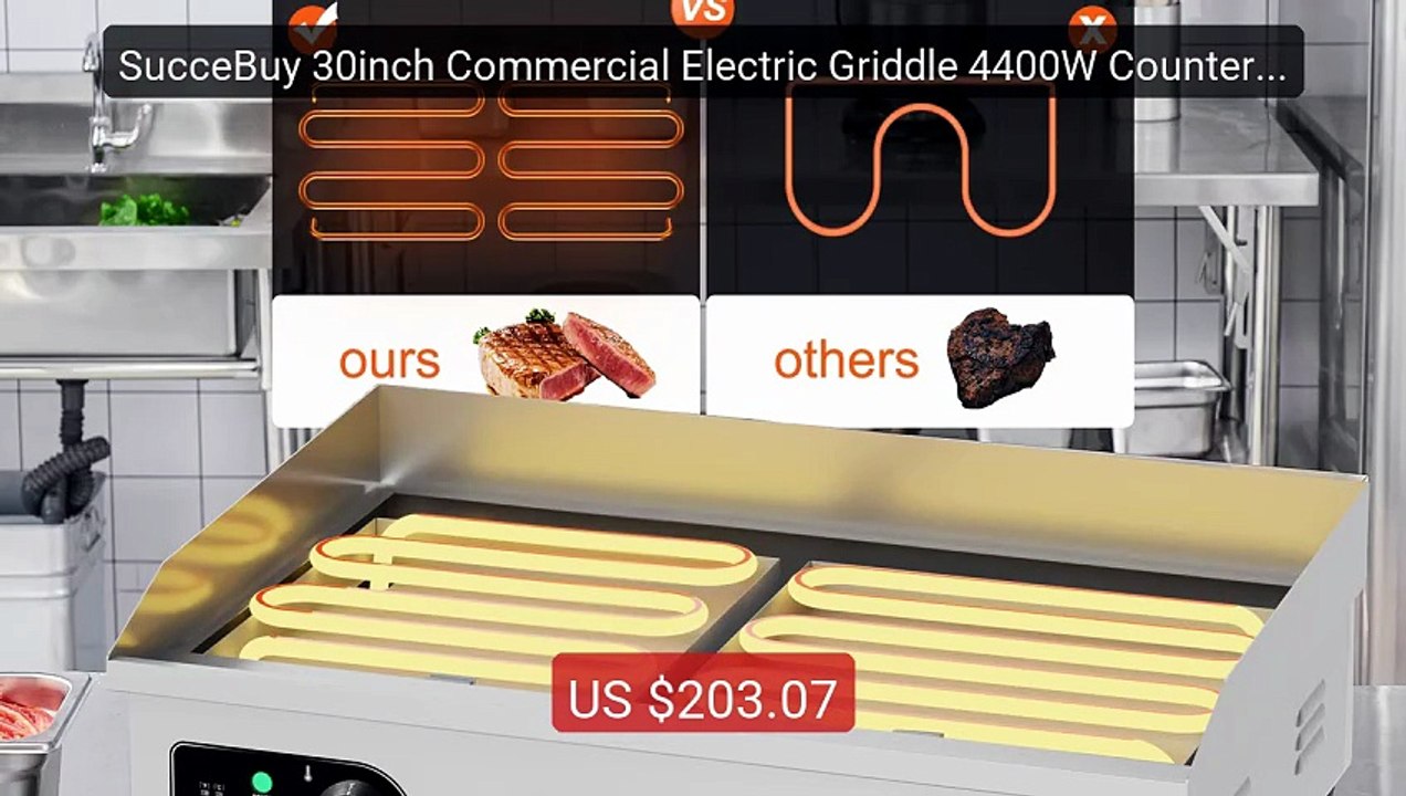 SucceBuy 30inch Commercial Electric Griddle 4400W Countertop ... -- Amazing Value 2026 | Must Have!