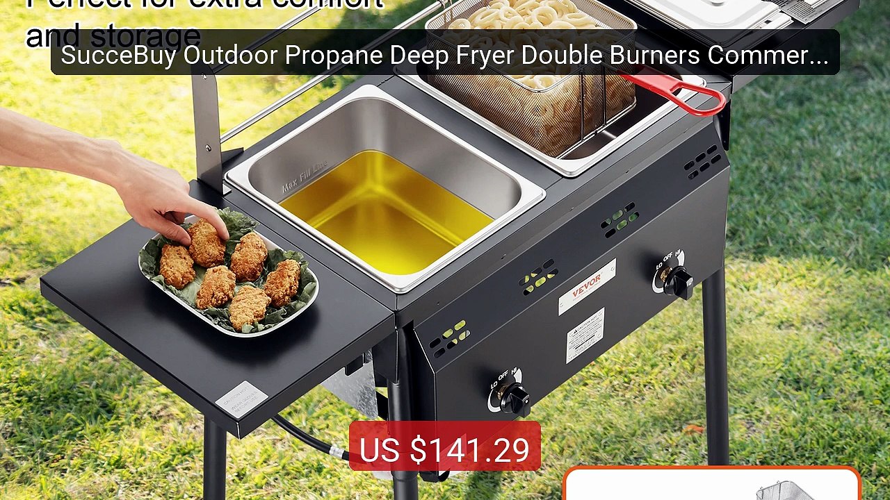 SucceBuy Outdoor Propane Deep Fryer Double Burners Commercial Frye... -- Best Deal 2026 | Shop Now!