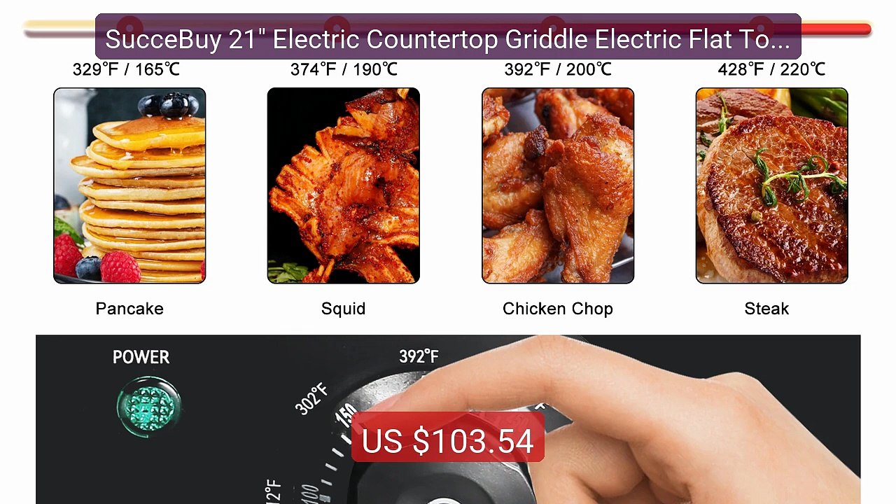 SucceBuy 21" Electric Countertop Griddle Electric Flat Top ... -- Top Pick 2026 | Unbeatable Price!