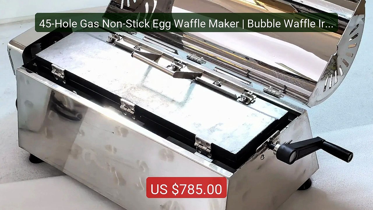 45-Hole Gas Non-Stick Egg Waffle Maker | Bubble Waffle Iron & ... -- Best Buy 2026 | Great Quality!