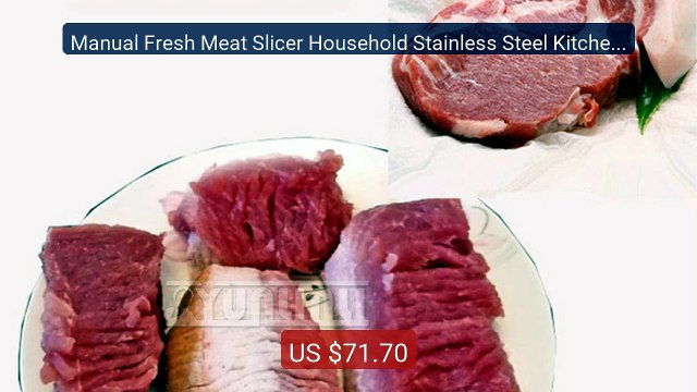Manual Fresh Meat Slicer Household Stainless Steel Kitchen Cut... Hot Deal 2026 | Limited Offer!