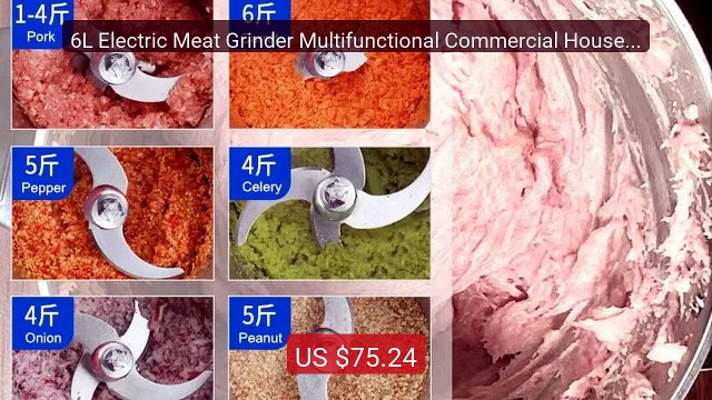 6L Electric Meat Grinder Multifunctional Commercial Household Stain... Top Rated 2026 | Buy Now!