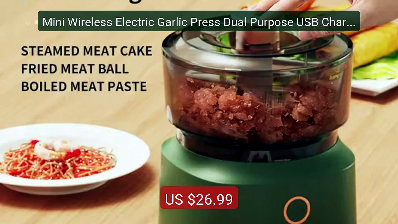 Mini Wireless Electric Garlic Press Dual Purpose USB Charging ... -- Best Buy 2026 | Great Quality!