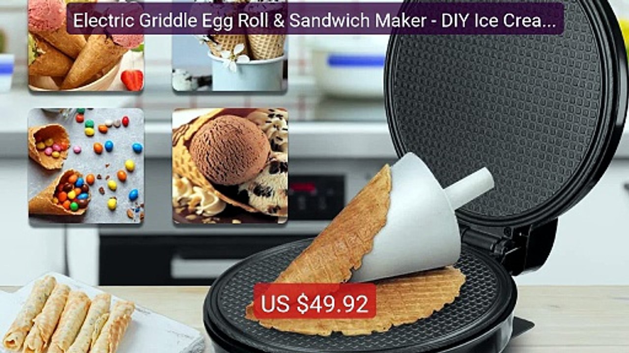Electric Griddle Egg Roll & Sandwich Maker - DIY Ice Cream ... -- Top Pick 2026 | Unbeatable Price!