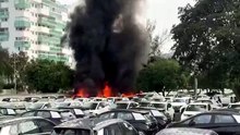 Tragedia aérea en Río de Janeiro: chocaron dos helicópteros, explotaron al caer y hay seis muertos