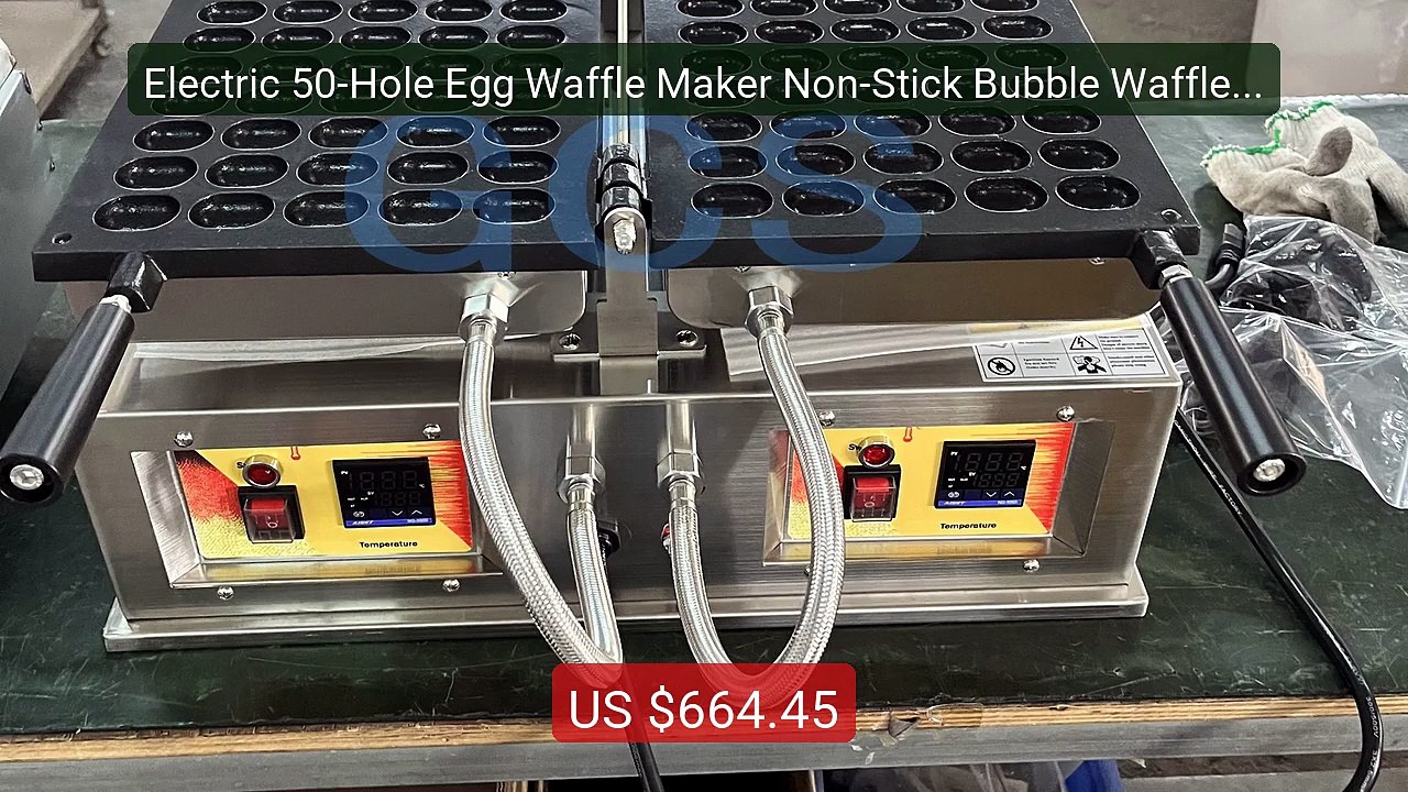 Electric 50-Hole Egg Waffle Maker Non-Stick Bubble Waffle Iron... -- Best Buy 2026 | Great Quality!