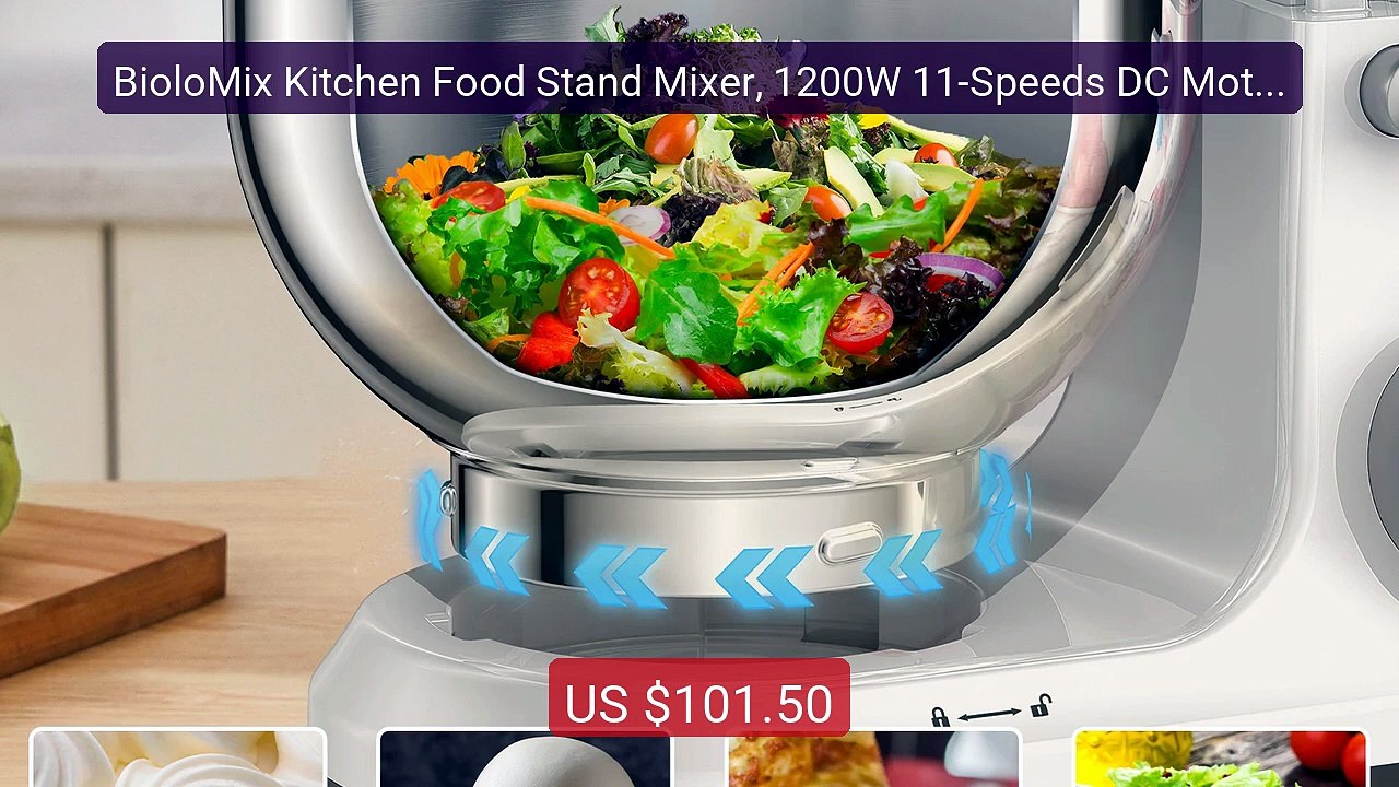 BioloMix Kitchen Food Stand Mixer, 1200W 11-Speeds DC Motor... -- Top Pick 2026 | Unbeatable Price!