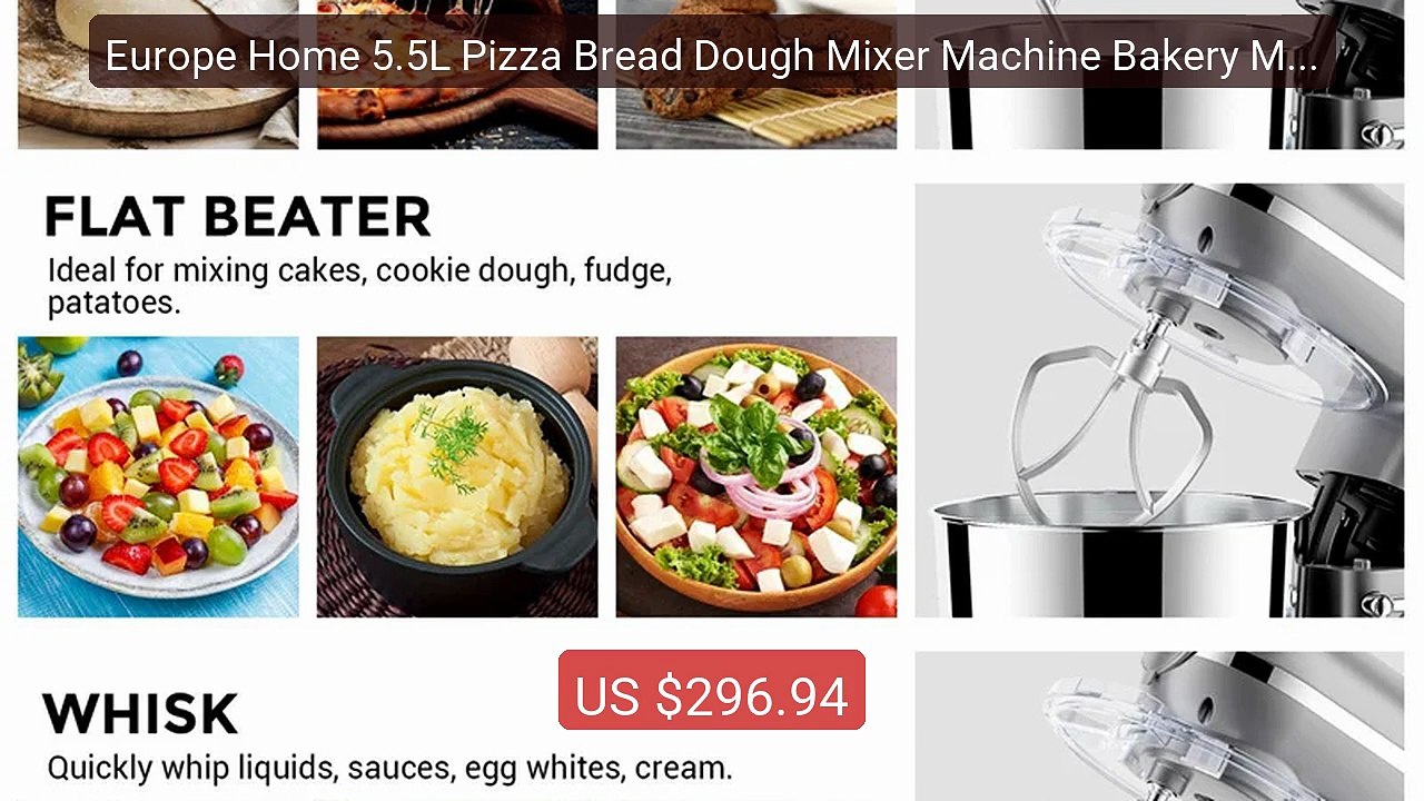 Europe Home 5.5L Pizza Bread Dough Mixer Machine Bakery Meat Grind... -- Best Deal 2026 | Shop Now!