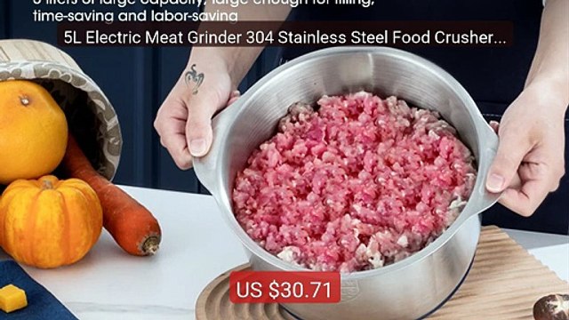 5L Electric Meat Grinder 304 Stainless Steel Food Crusher Mul... Amazing Value 2026 | Must Have!