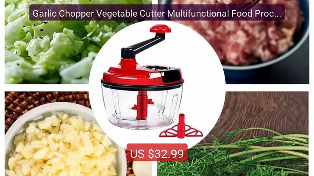 Garlic Chopper Vegetable Cutter Multifunctional Food Proces... Top Pick 2026 | Unbeatable Price!