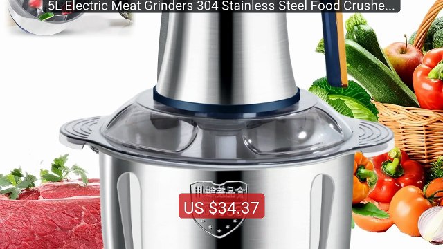 5L Electric Meat Grinders 304 Stainless Steel Food Crusher Multifun... Top Rated 2026 | Buy Now!