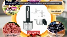 ABWR-MINI Cordless For Food Processor Electric Vegetable Ch... -- Top Pick 2026 | Unbeatable Price!