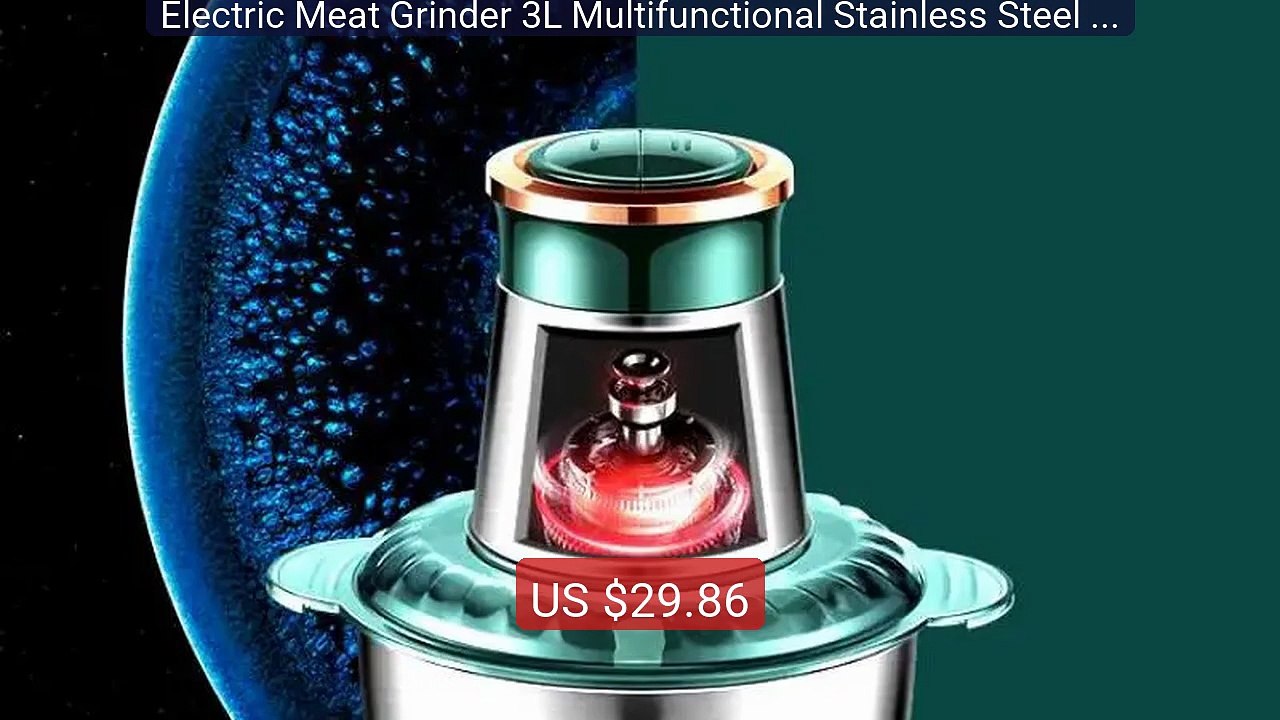 Electric Meat Grinder 3L Multifunctional Stainless Steel Meat ... -- Hot Deal 2026 | Limited Offer!
