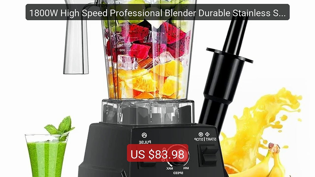 1800W High Speed Professional Blender Durable Stainless Steel Blade... -- Top Rated 2026 | Buy Now!