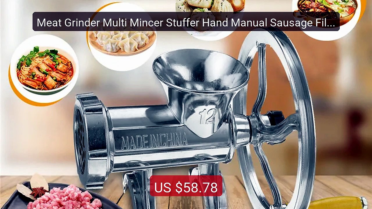 Meat Grinder Multi Mincer Stuffer Hand Manual Sausage Filler Sauce... -- Best Deal 2026 | Shop Now!