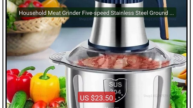Household Meat Grinder Five-speed Stainless Steel Ground Meat Fruit... Top Rated 2026 | Buy Now!