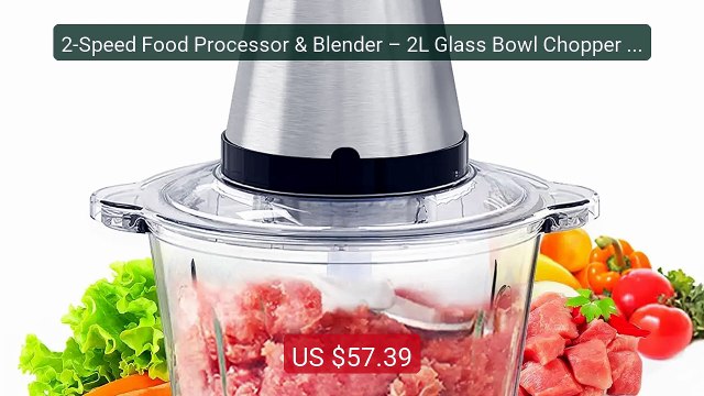 2-Speed Food Processor & Blender – 2L Glass Bowl Chopper for ... Amazing Value 2026 | Must Have!