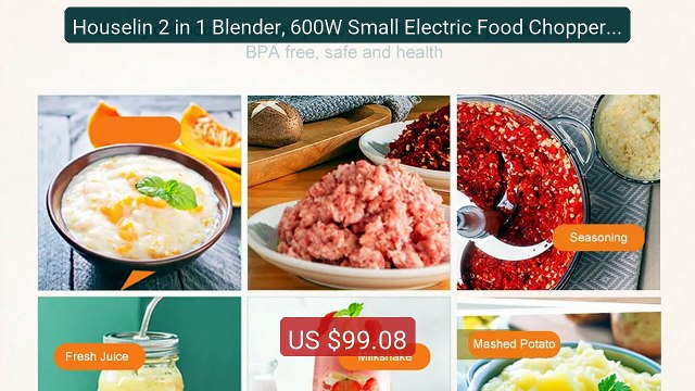 Houselin 2 in 1 Blender, 600W Small Electric Food Chopper for Meat... Best Deal 2026 | Shop Now!