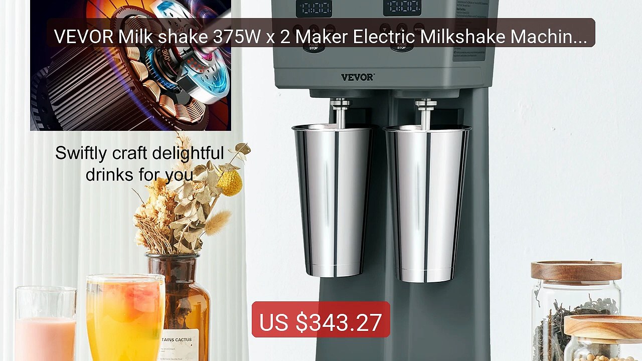 VEVOR Milk shake 375W x 2 Maker Electric Milkshake Machine Com... -- Hot Deal 2026 | Limited Offer!