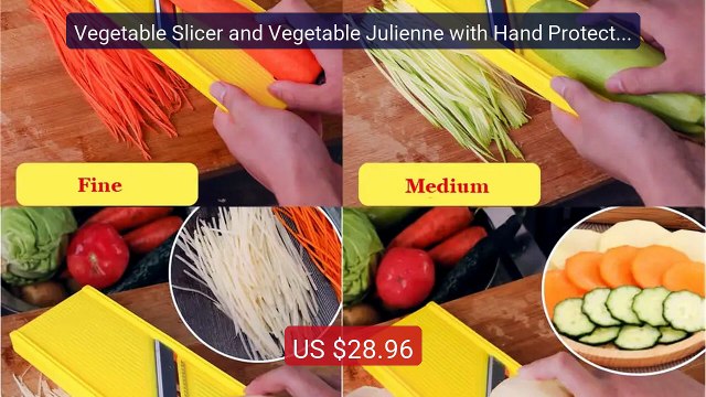 Vegetable Slicer and Vegetable Julienne with Hand Protector Ha... Hot Deal 2026 | Limited Offer!