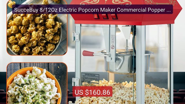 SucceBuy 8/12Oz Electric Popcorn Maker Commercial Popper Machi... Hot Deal 2026 | Limited Offer!