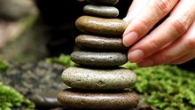Stones Stacked Into a Staircase Formation ✨ Satisfying Stone Build