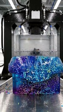 Hydraulic Press Crushing Gel Cube 💧💥 Satisfying Squish Test