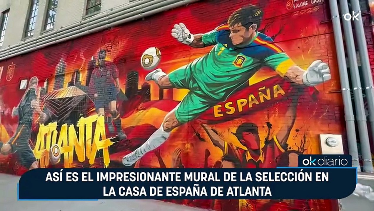 Así es el impresionante mural de la Selección en la Casa de España de Atlanta
