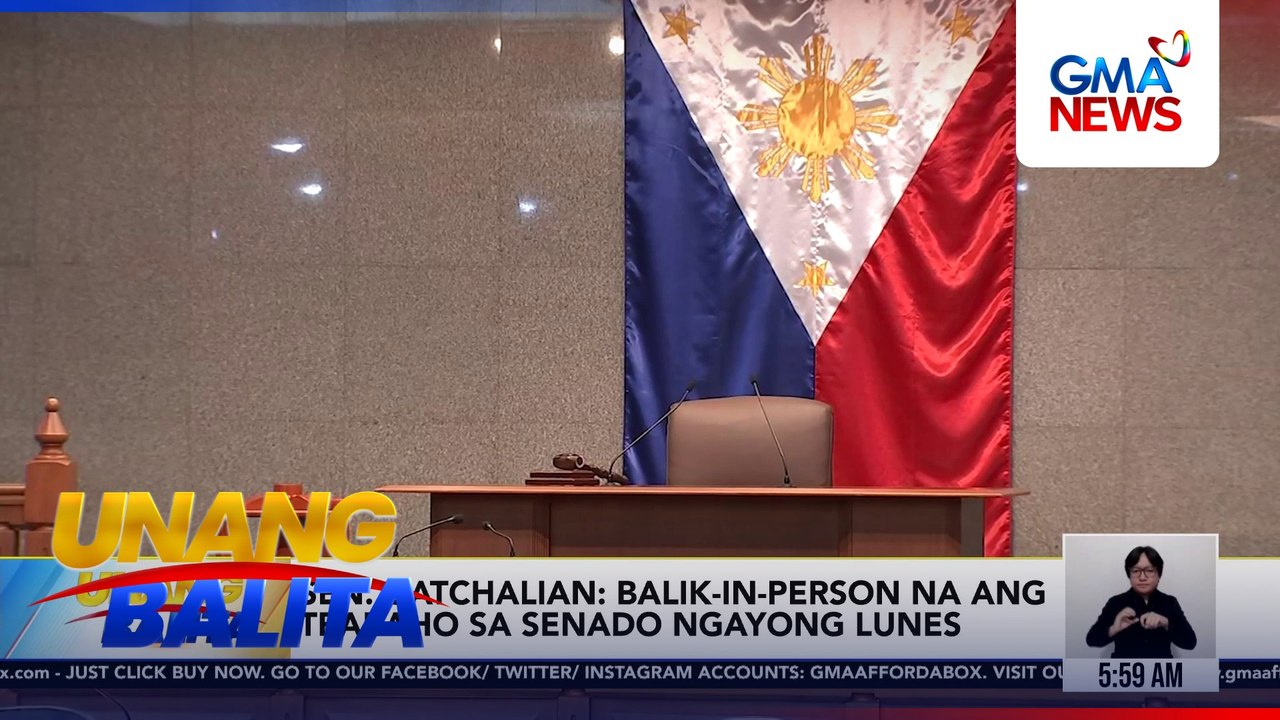 Sen. Gatchalian - Balik-in-person na ang trabaho sa Senado ngayong Lunes | Unang Balita