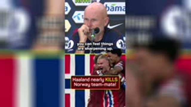 Haaland nearly kills team-mate in training, claims Norway coach