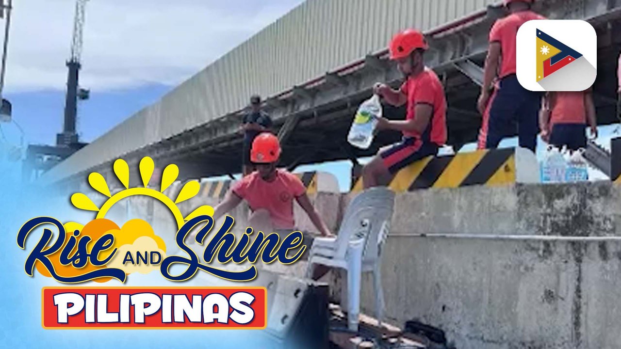Mga sakay ng isang yate na nasunog para maghatid ng relief supplies sa mga apektado ng lindol, nasagip ng PCG | ulat ni Floyd Brenz