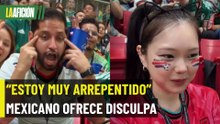 Aficionado mexicano se disculpa por gesto racista contra influencer coreana