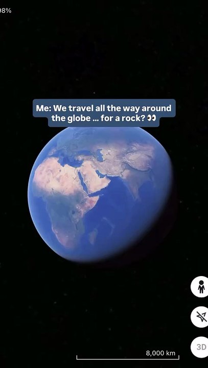 Traveling across the globe... for a ROCK?! 😲