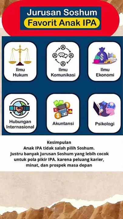 jurusan Soshum favorit anak IPA beserta alasannya