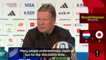 Koeman says Netherlands fans underestimated Japan