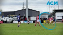 Former AFL star Willie Rioli cops shove to the face in Deniliquin Rams clash