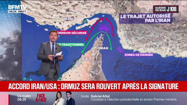 Guerre au Moyen-Orient: le détroit d'Ormuz rouvrira ce vendredi après la signature de l'accord conclu entre les États-Unis et l'Iran