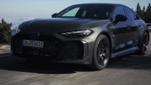The new Audi RS 5 Sedan in Bedford green Driving Video