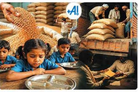 swm news: बच्चों की थाली से गायब अनाज: हजारों क्विंटल गेहूं‑चावल का गबन उजागर