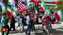 İran Milli Takımı'na Los Angeles'ta Pehlevi destekçilerinden protesto