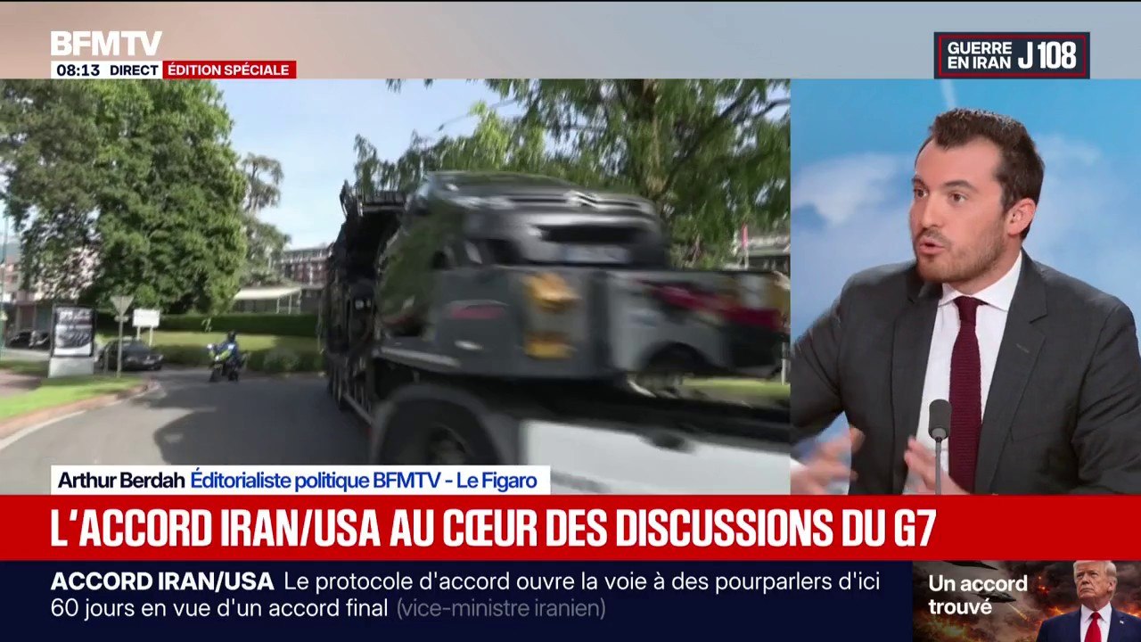 ÉDITO - G7: "Le menu des discussions va être très large entre Emmanuel Macron et Donald Trump"